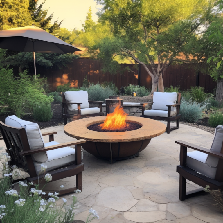 Custom outdoor gas fireplace installation for luxurious backyard living spaces